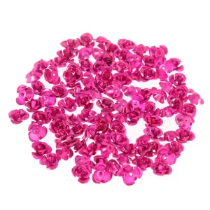 Декор для творчества металл "Розочки ярко-розовые" набор 100 шт 0,8х0,8 см